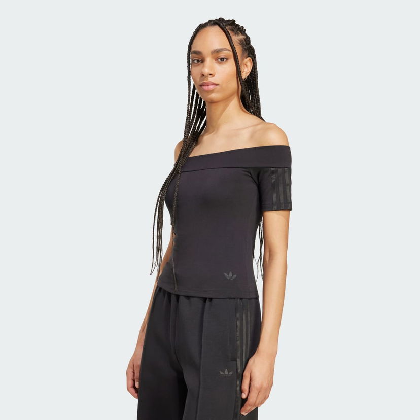 T-paita adidas Performance Adicolor Bandeau Off-The-Shoulder Tee Musta | JV9742
