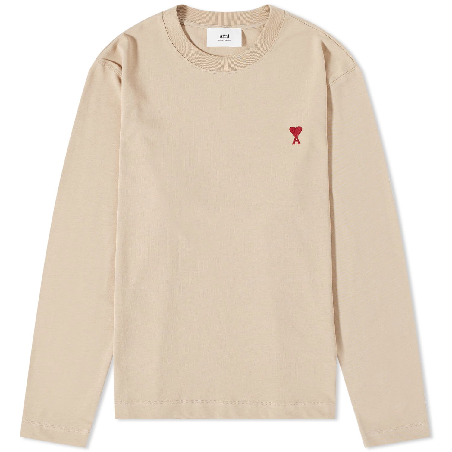 T-paita AMI Small A Heart T-Shirt Beige | UTS205-726-265, 0