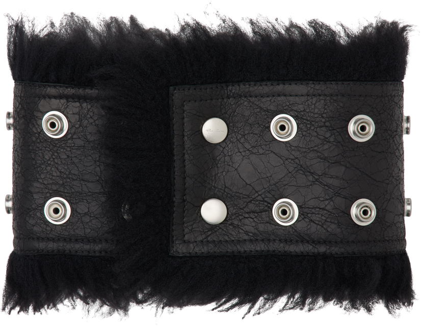 Vyöt Rick Owens Rick Owens Concordians Strobe Fur Neck Band Musta | RP02E4433 LSHC