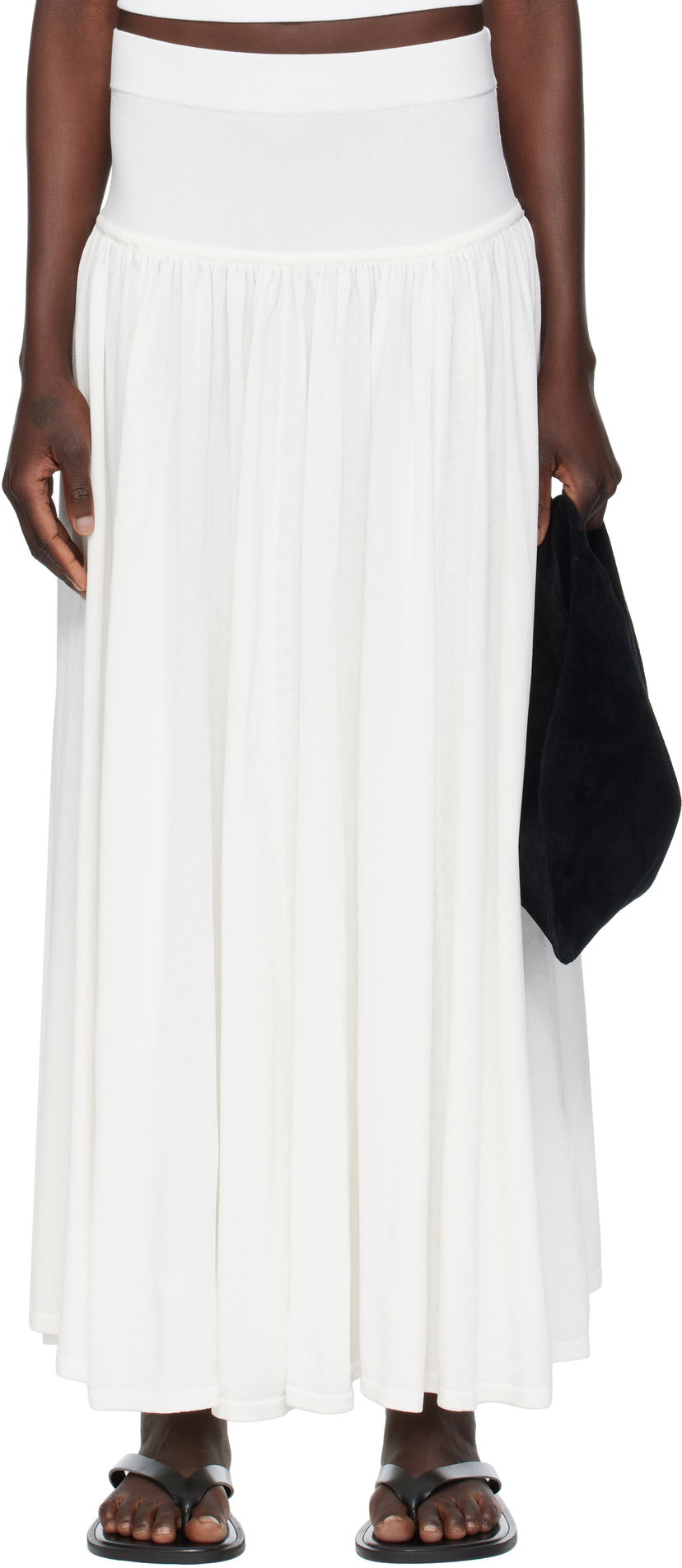 Hame Loulou de Saison Loulou de Saison Romy Maxi Skirt Valkoinen | ROMY