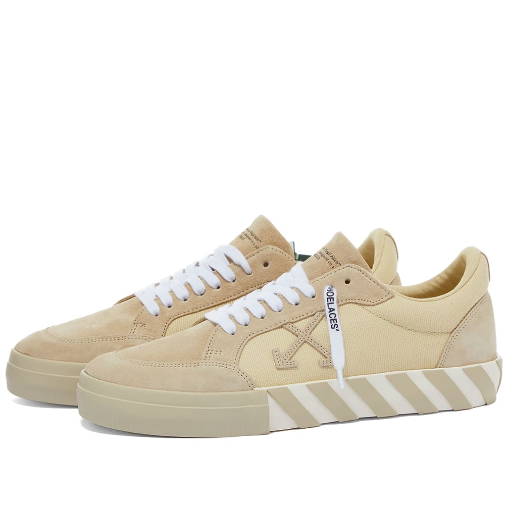 Tennarit ja kengät Off-White Low Vulcanised Canvas Suede Sneaker Beige | OMIA085S22LEA0016161, 1