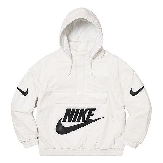 Tuulitakki Supreme Supreme x Nike Leather Anorak Valkoinen | SUP-FW19-10726