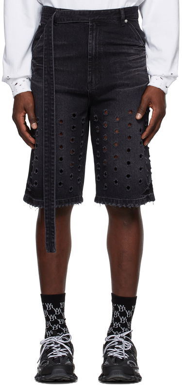 Shortsit We11done We11done Denim Eyelet Shorts Musta | WD-DP1-22-358-M-WB, 0