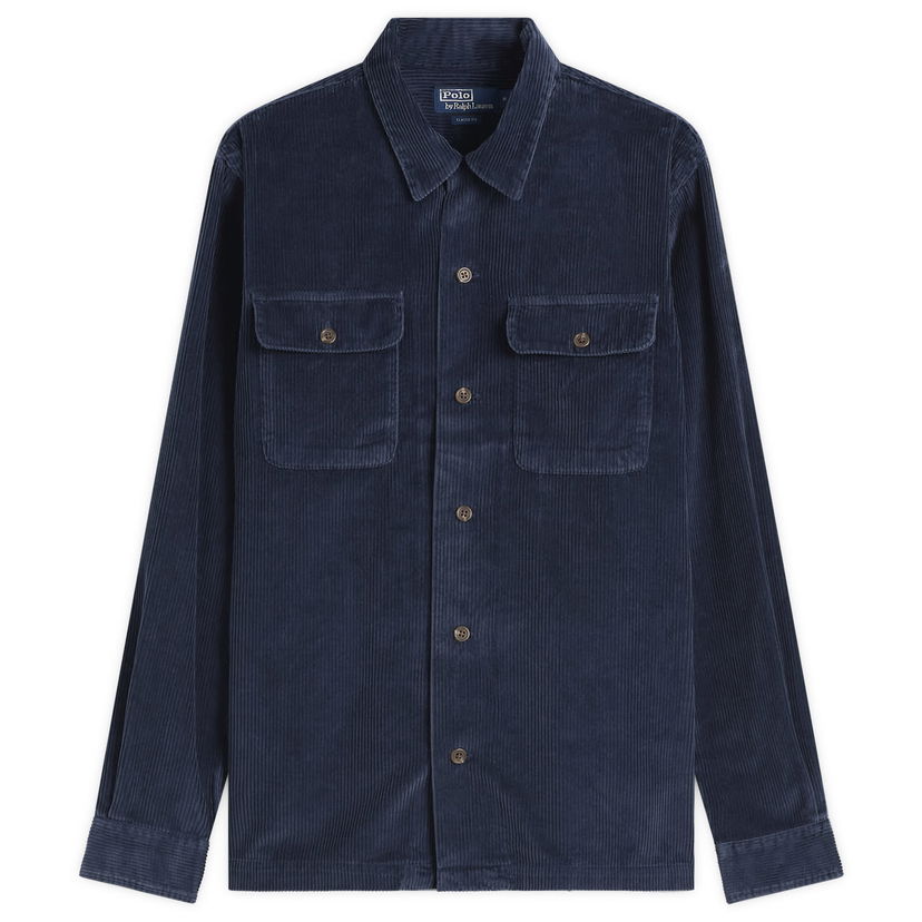 Paita Polo by Ralph Lauren Corduroy Overshirt Tummansininen | 710981753003-NVY