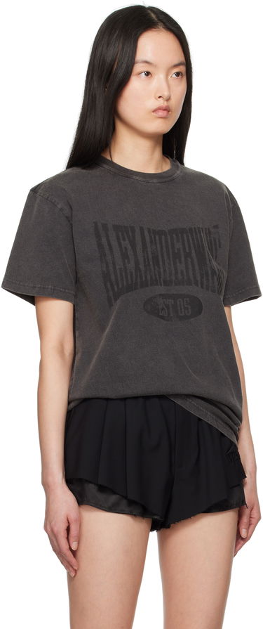 T-paita Alexander Wang Alexander Wang.t Distressed Logo T-Shirt Harmaa | 4CC2251542, 1