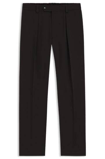 Housut BOSS BECKHAM micro-patterned trousers in cotton Musta | 50554875