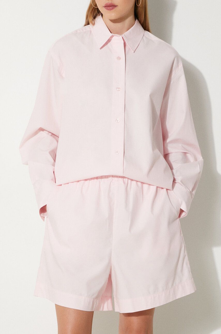 Paita Samsoe Samsoe Samsoe Samsoe SALOVA High-Waisted Shorts Vaaleanpunainen | F24200111, 0