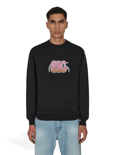 Huppari Stockholm (Surfboard) Club Printed Crewneck Sweatshirt Musta | MPU1B90 001