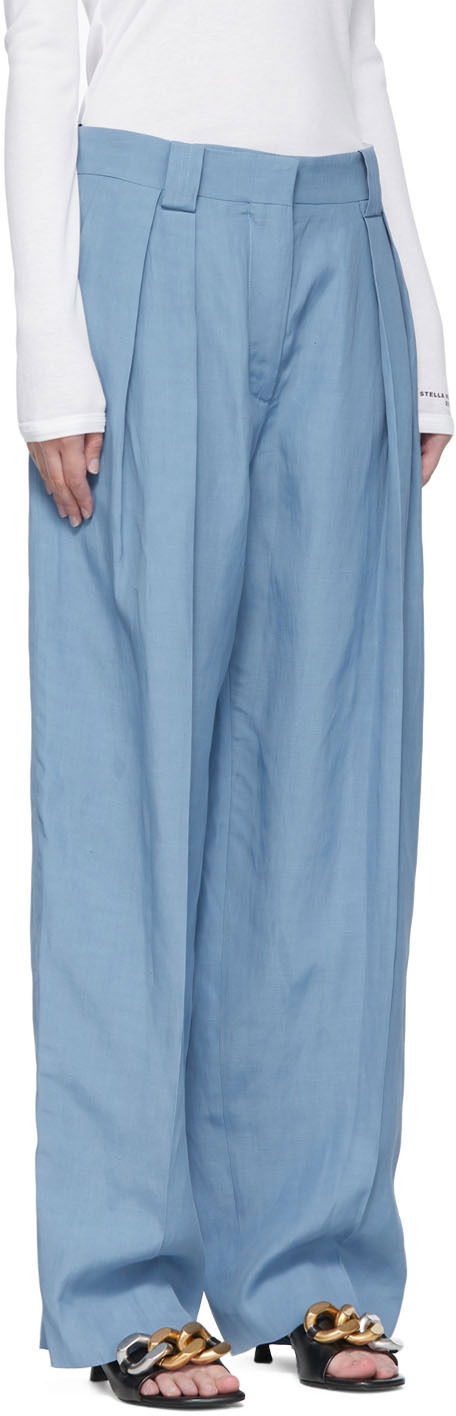 Housut Stella McCartney Stella McCartney Wide-Leg Viscose Trousers Sininen | 6045433STA49, 1