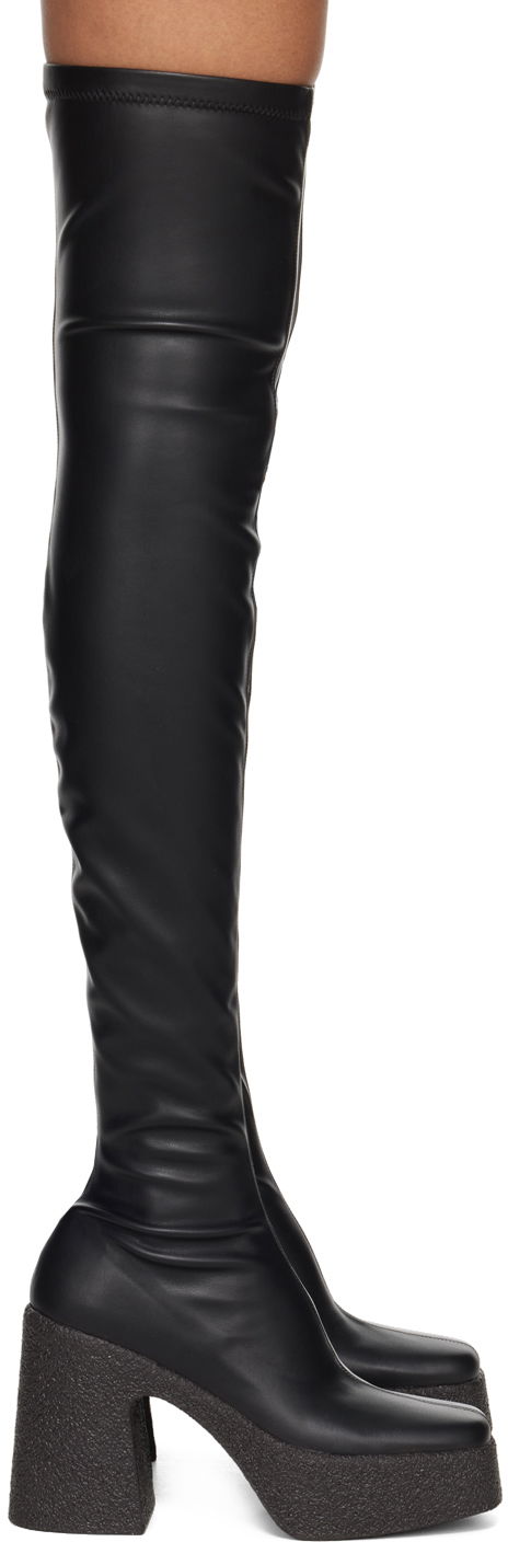Tennarit ja kengät Stella McCartney Stella McCartney Skyla Thigh-High Platform Boots Musta | 596408W1CV0