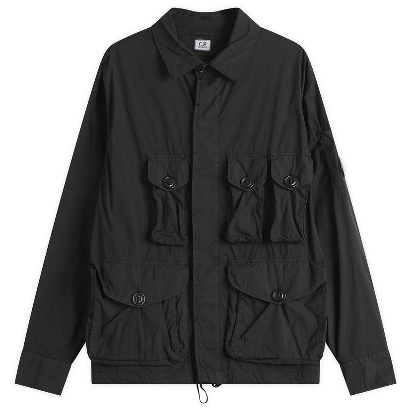 Takki C.P. Company C.P. Company Multi Pocket Shirt Jacket, Size Large Musta | 18CMOS018A-006439G-BLK