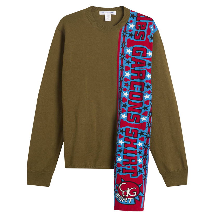 Villapaita Comme des Garçons Football Scarf Vihreä | FP-N004-051-4