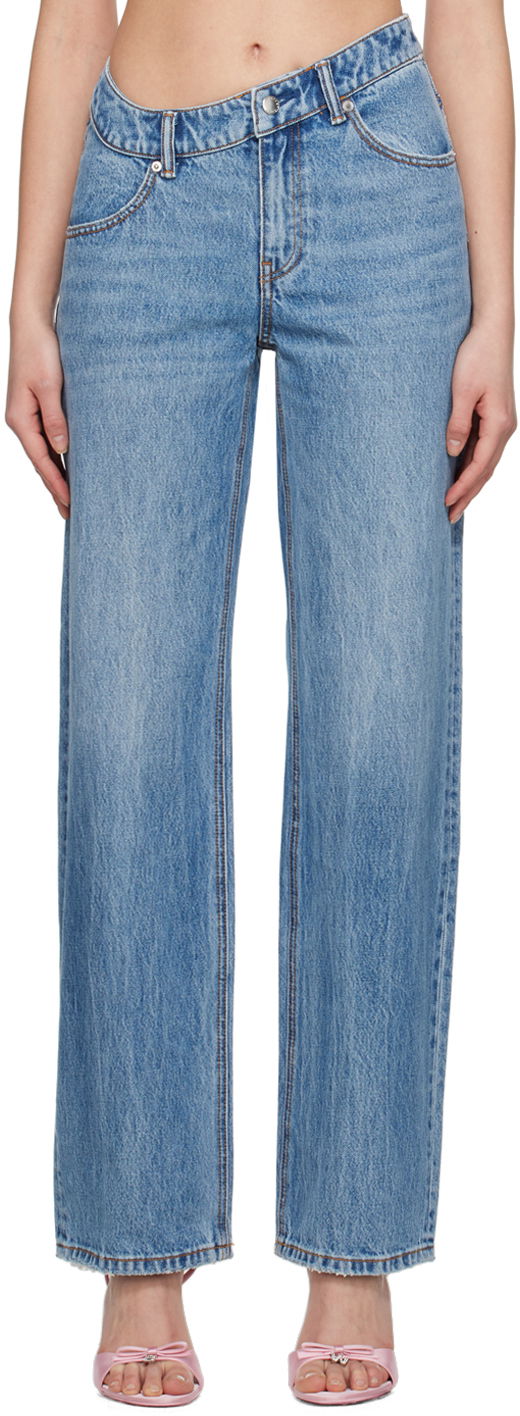 Jeans Alexander Wang Alexander Wang Asymmetric Slouchy Jeans Sininen | 4DC2234548