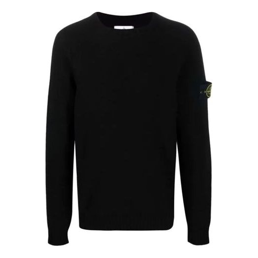 Villapaita Stone Island Crew Knit Lambswool Sweater Musta | 7515505A3-V0029