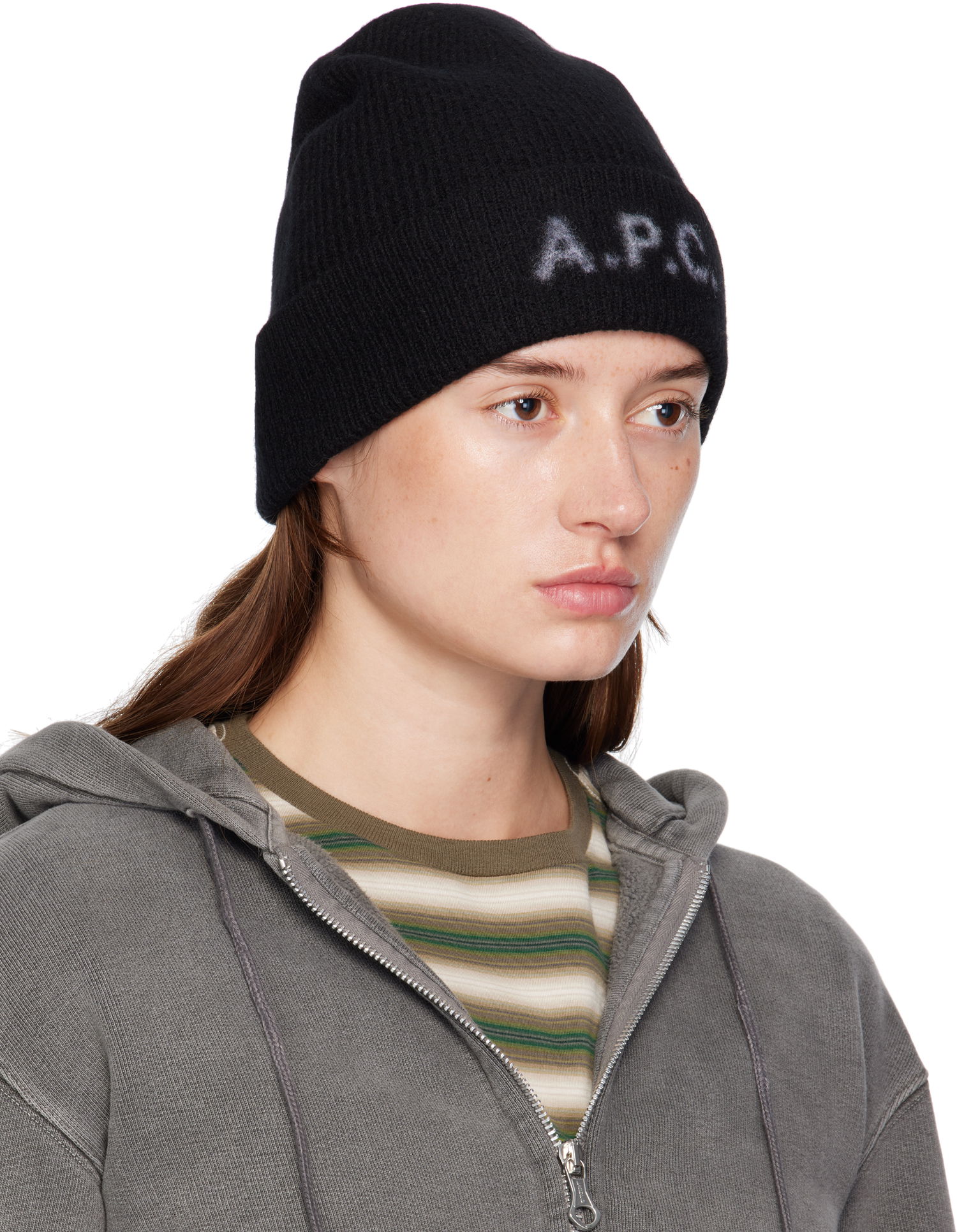 Pipo A.P.C. Black Harry Beanie Musta | WVBDK-M25085, 1