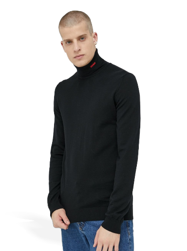 Villapaita BOSS Wool Sweater Musta | 50474174