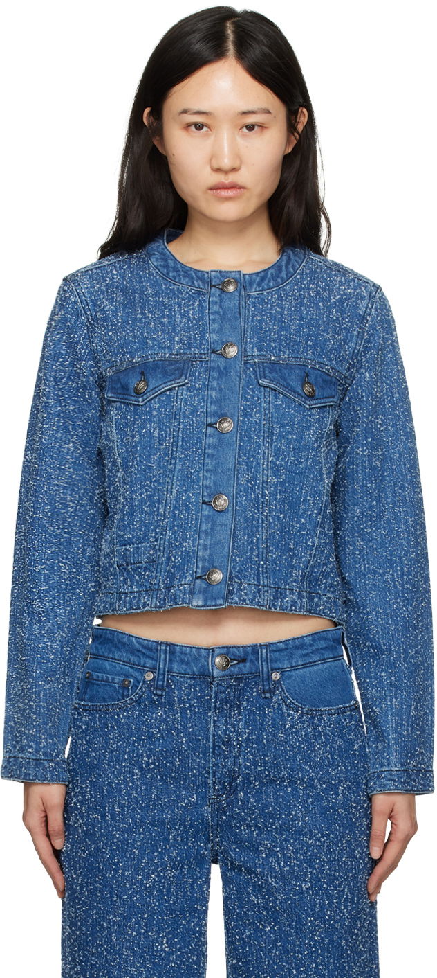 Takki rag & bone Cora Denim Jacket Sininen | WDD24S1438FTMT