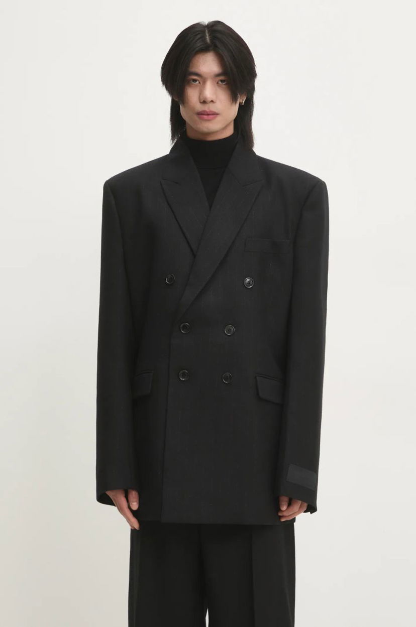 Takki VETEMENTS VETEMENTS Double Breasted Evening Blazer Musta | UA66JA450B1