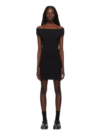 Mekko AMI Off-The-Shoulder Minidress Musta | FDR006.JE0009
