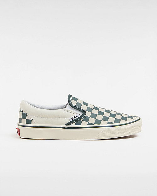 Tennarit ja kengät Vans Classic Slip-on Checkerboard Shoes (checkerboard Green/true White) Unisex White, Size 2.5 Harmaa | VN000BVZBGN, 0