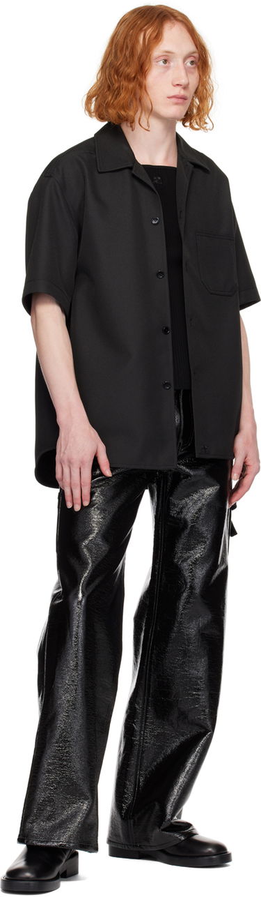 Paita Courrèges Short Sleeve Button-Up Shirt Musta | 124CCH023PL0056, 3