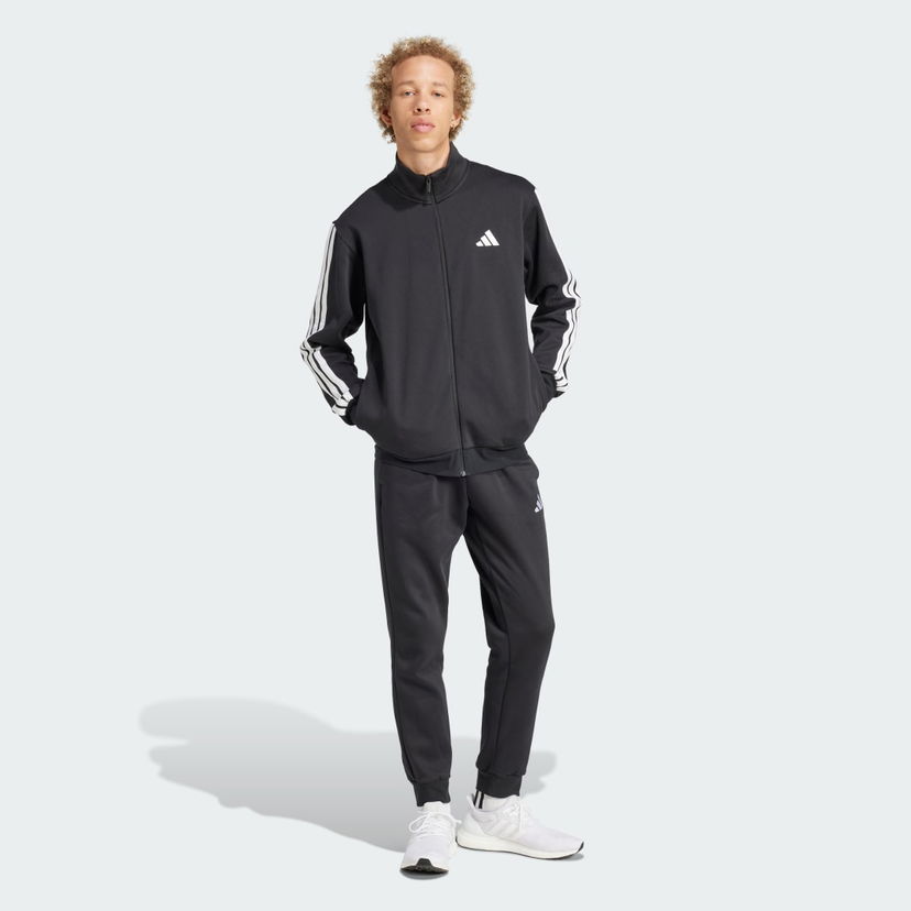 Verryttelypuku adidas Performance Sportswear Basic 3-Stripes Fleece Track Suit Musta | JI8878