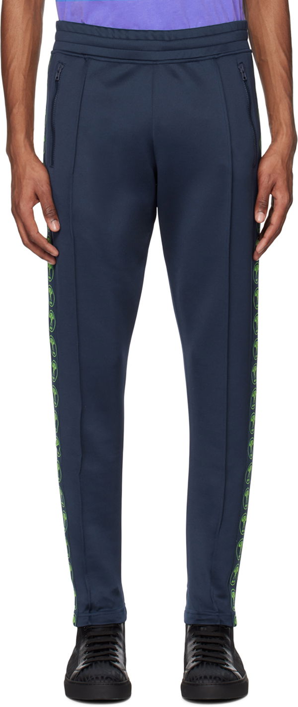 Verryttelyhousut Moschino Track Pants with Side Logo Print Sininen | 0328 2029