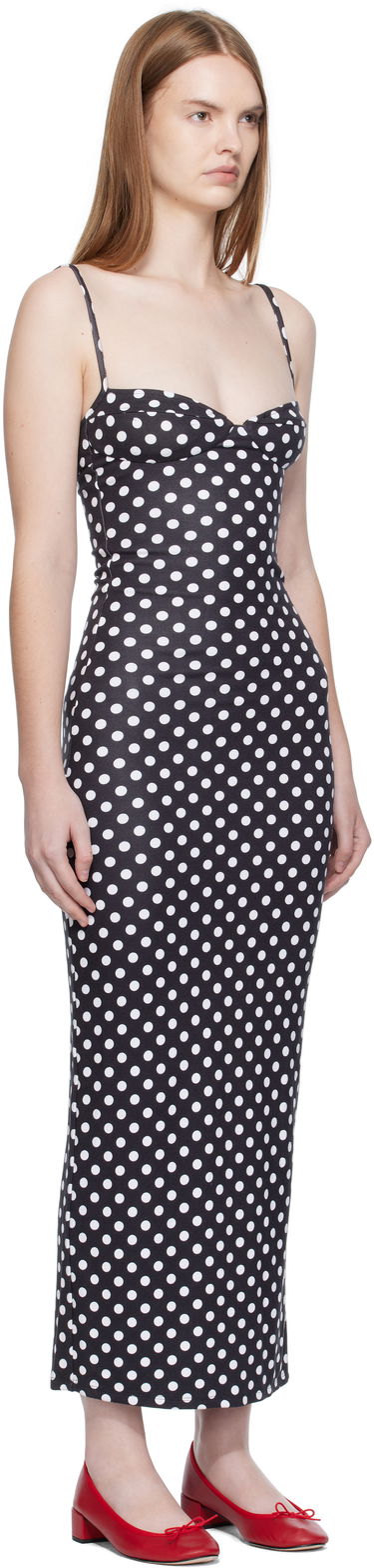 Mekko Miaou Miaou Florence Polka Dot Midi Dress Musta | 5067HJBBWP, 1