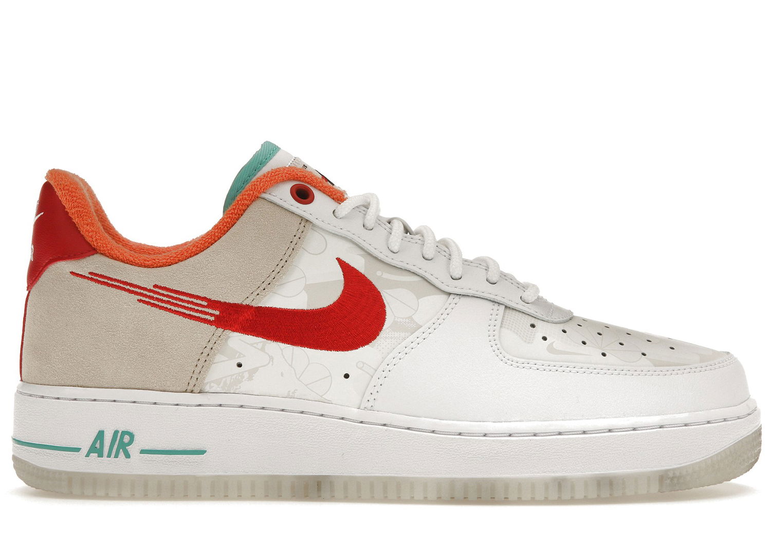 Tennarit ja kengät Nike Air Force 1 Low '07 PRM "Just Do It White Red Teal" Beige | FD4205-161, 0