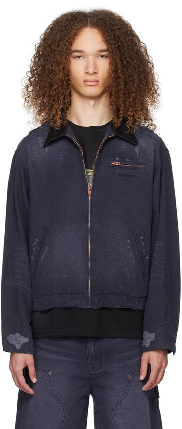 Takki We11done We11done Distressed Denim Jacket Tummansininen | WD-DJ0-24-381-U-NV, 0