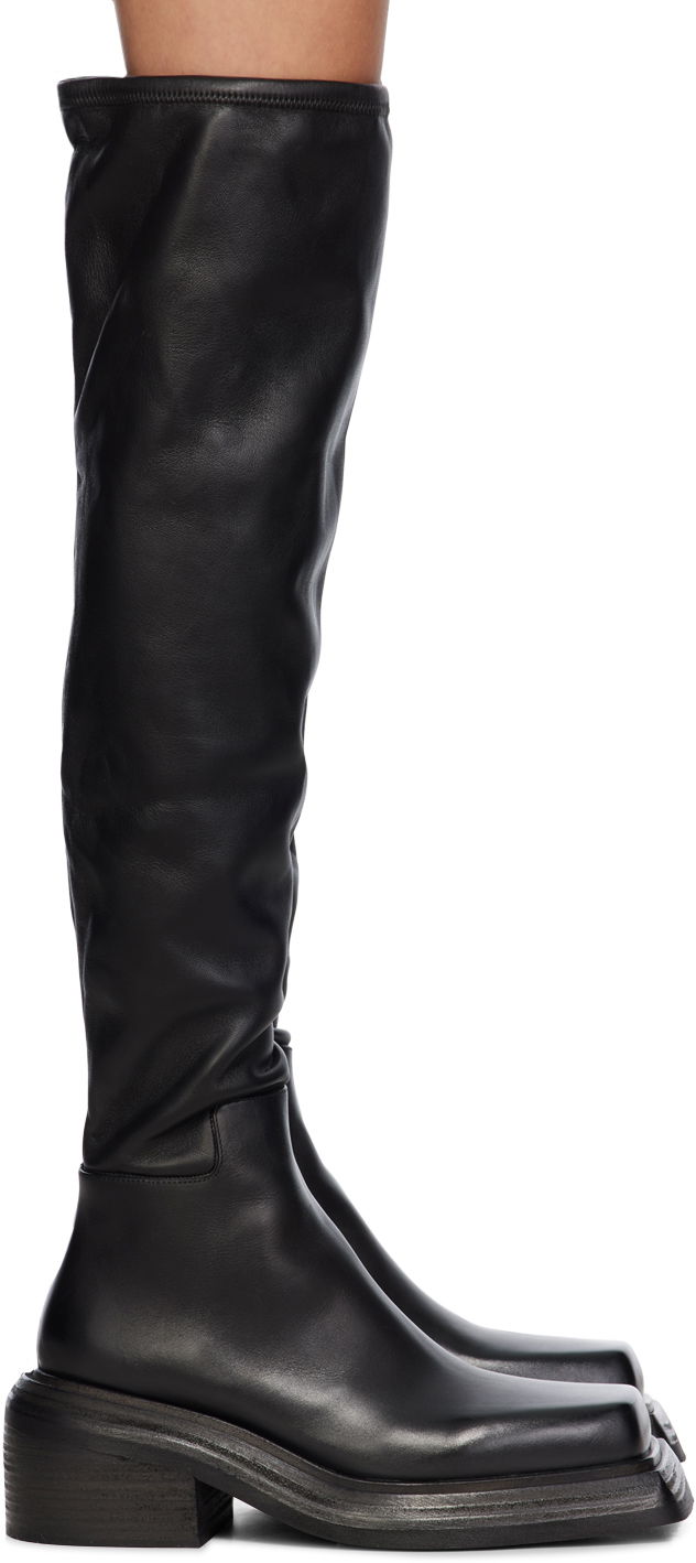 Vaatteet Marsèll Marsèll Cassetto Tall Leather Boots Musta | MW6562_B56666