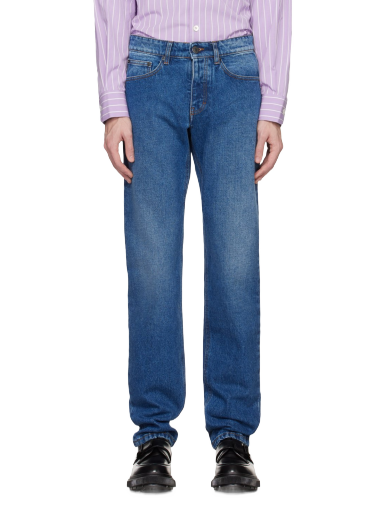Jeans AMI Classic Fit Jeans Tummansininen | HTR001.601