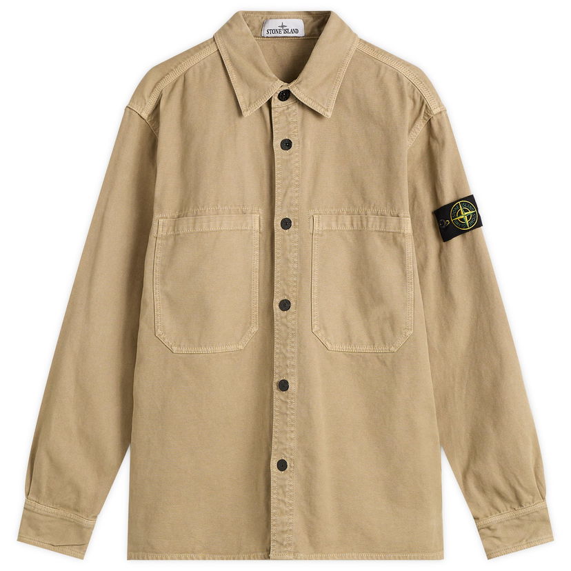 Paita Stone Island Old Effect Garment Dyed Overshirt Beige | K2S151200025-V019A