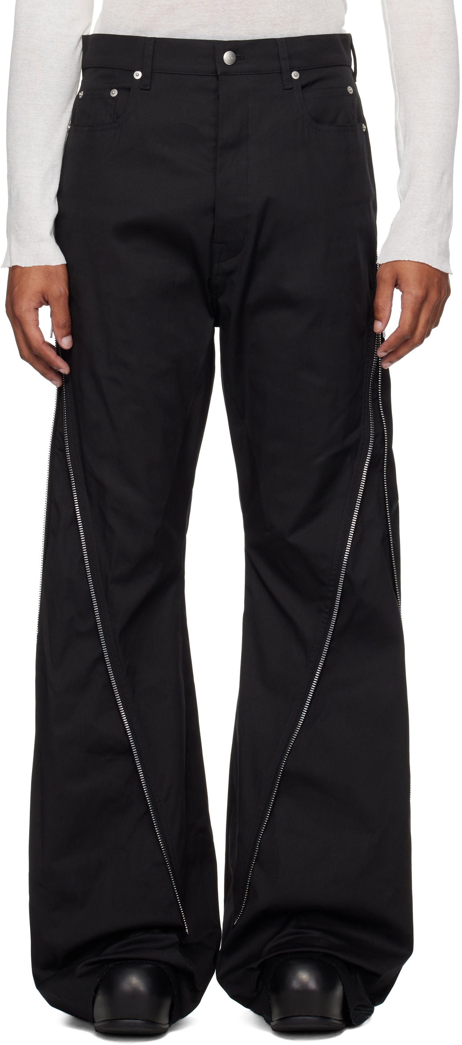 Housut Rick Owens Rick Owens Bolan Banana Trousers Musta | RU02E1343 TE, 0