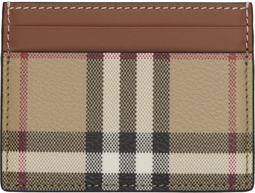 Lompakko Burberry Burberry Check Case Card Holder Beige | 8109801