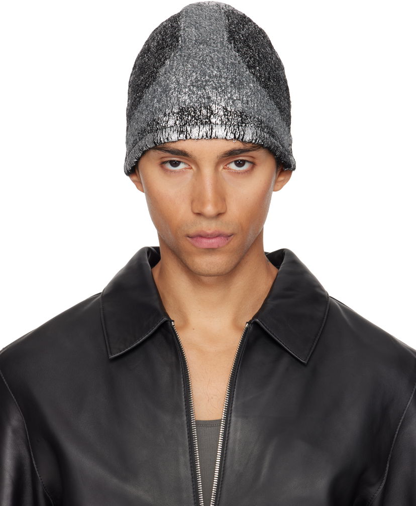 Pipo HELIOT EMIL HELIOT EMIL Scintilla Reversible Beanie Harmaa | AW25_16_132_BLK01