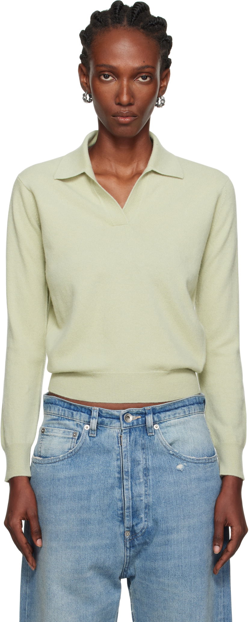 Poolopaita Maison Margiela Maison Margiela Longsleeve Polo Vihreä | S51GL0063 M13144