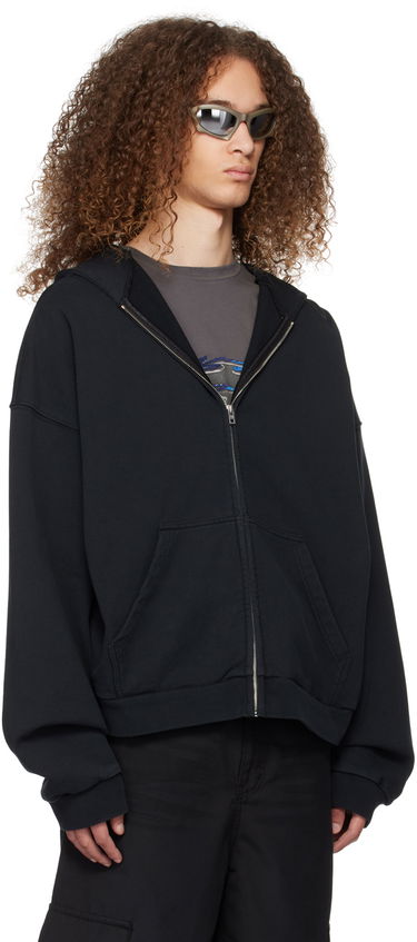 Huppari We11done We11done Oversized Zip-Up Hoodie Musta | WD-TJ0-24-813-U-BK, 1