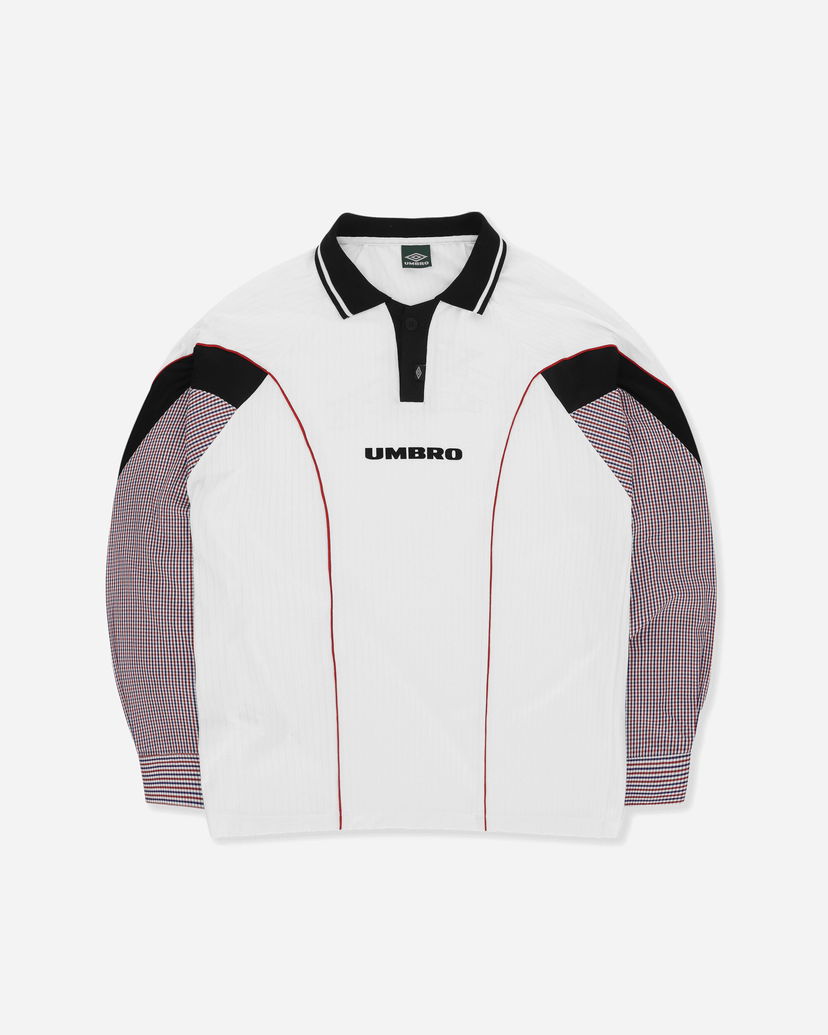 Poolopaita Umbro Long Sleeve Polo Shirt Valkoinen | UBMW0151FA105 WTH0001