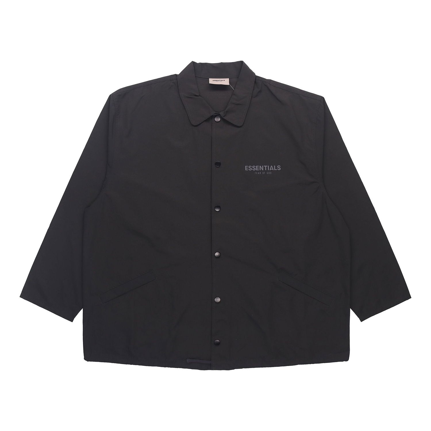 Tuulitakki Fear of God Essentials Coaches Jacket Musta | FOG-SS21-628, 0