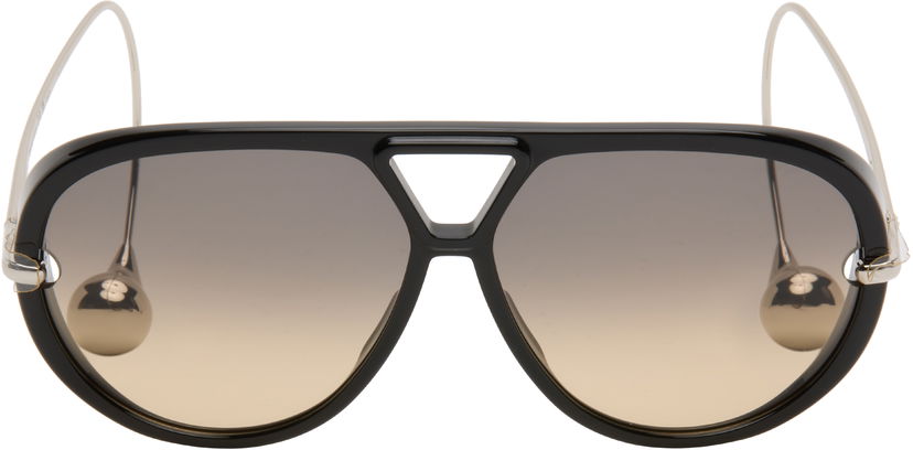 Aurinkolasit Bottega Veneta Drop Aviator Sunglasses Musta | BV1273S-010