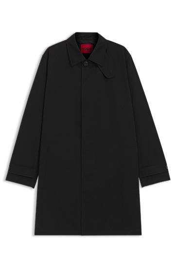 Sadetakki BOSS Water-Repellent Gabardine Regular-Fit Coat Musta | 50517771