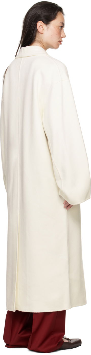Takit Loulou de Saison Loulou de Saison Borneo Double-Breasted Long Coat Valkoinen | BORNEO, 2