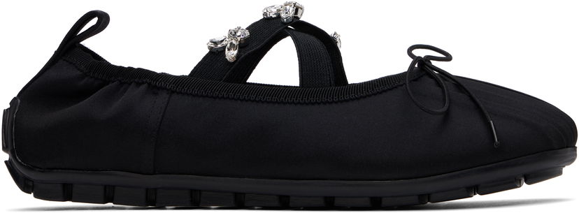 Mekko Simone Rocha Simone Rocha Embellished Grip Ballerina Flats Musta | BPT1B 0755