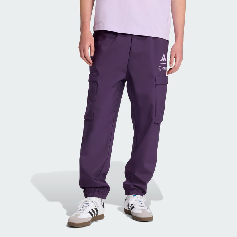 Cargo housut adidas Performance MERCEDES - AMG PETRONAS FORMULA ONE TEAM Premium Woven Pants Violetti | JX8813