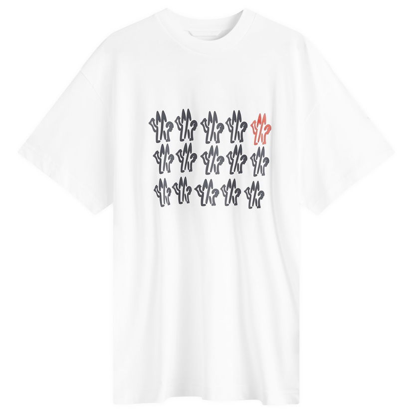 T-paita Moncler Text Logo T-Shirt Valkoinen | 8C000-51-89AJS-00A