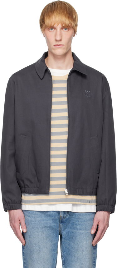 Bomber-takki MAISON KITSUNÉ Maison Kitsuné Elasticated Zipped Jacket Harmaa | OM02122WW9028, 0