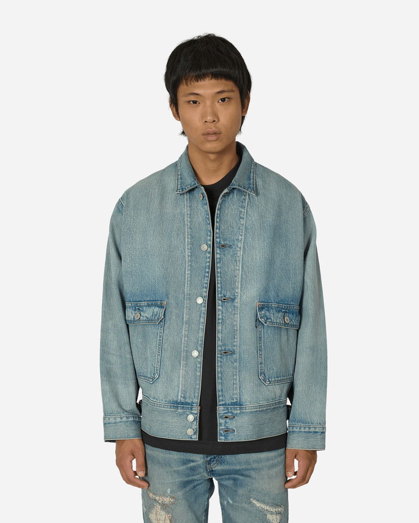Takki Levi's Made in Japan Utility Trucker Jacket Blue Turkoosi | A7150 0003