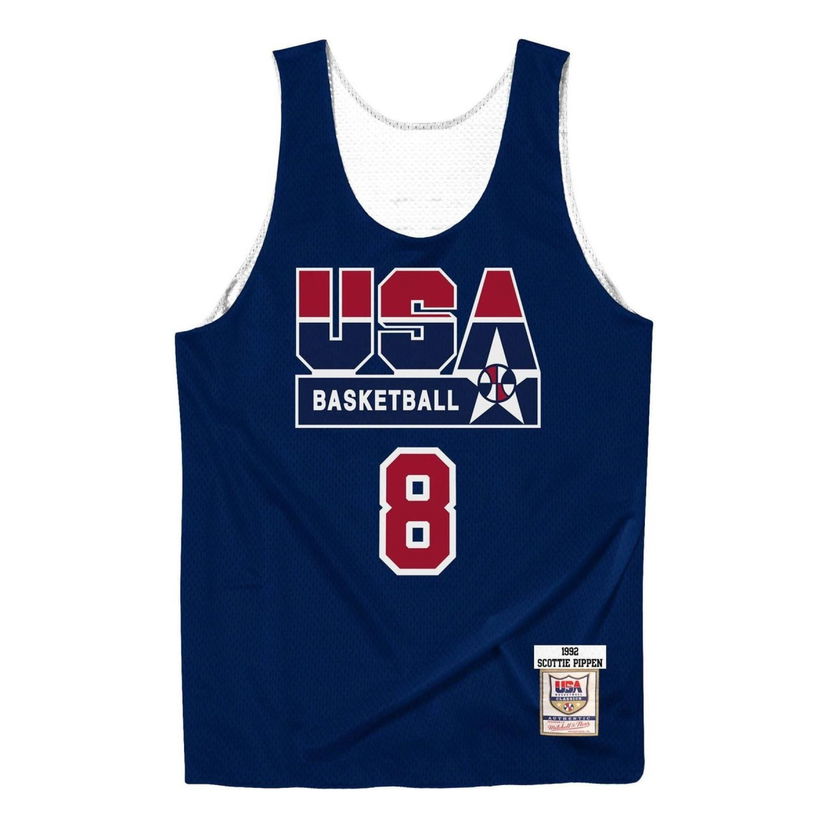 Tankkitoppi Mitchell & Ness Mitchell & Ness Team USA 1992 Scottie Pippen Basketball Reversible Jersey Sininen | ARPJLG18029-USANAVY92SPI