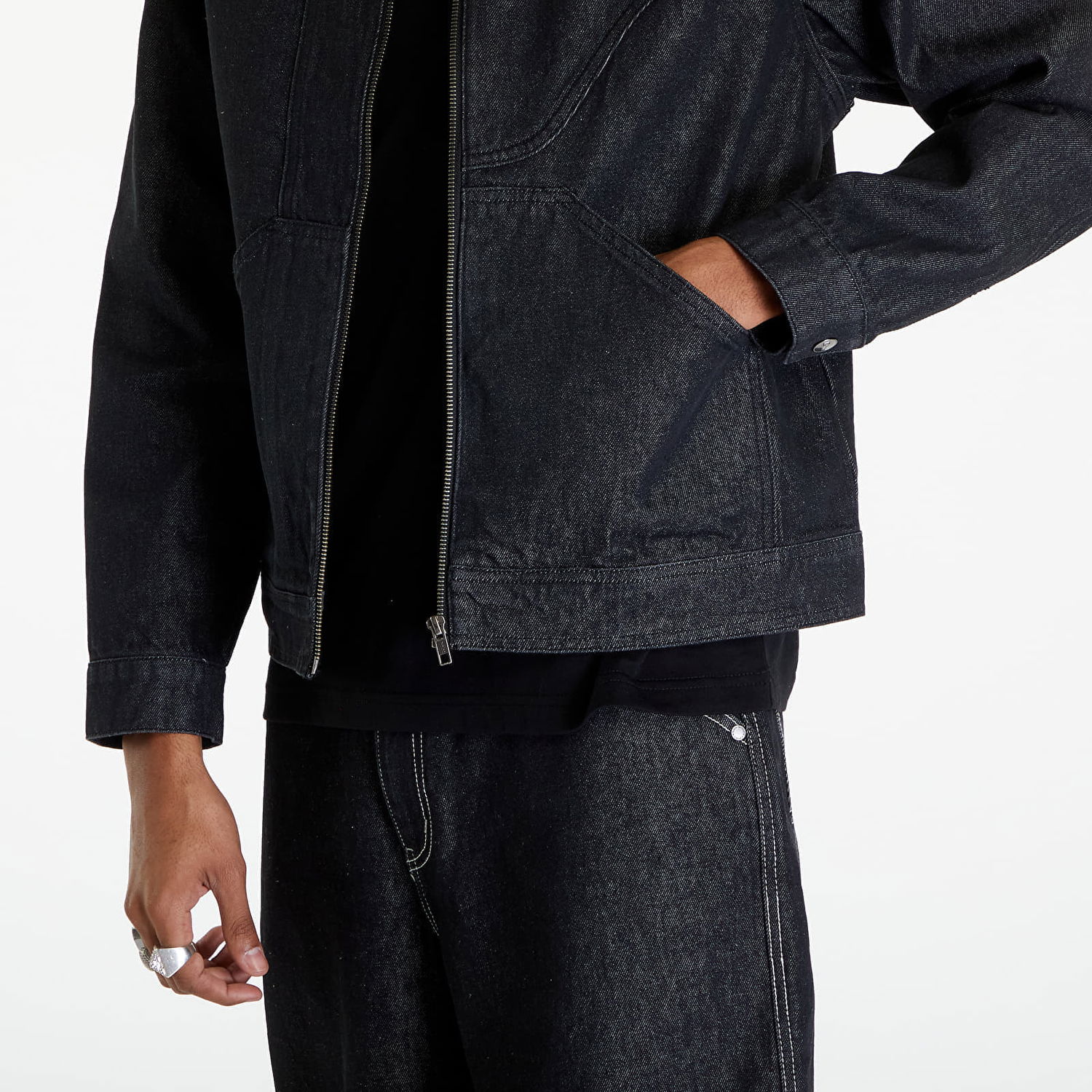 Takki Dime Denim Twill Jacket Musta | DIMESP241BLW, 1